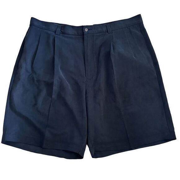 Tommy Bahama ~ Mens Black Silk Shorts ~ size 38 ~ dry cleaned and ready to wear - Picture 1 of 11